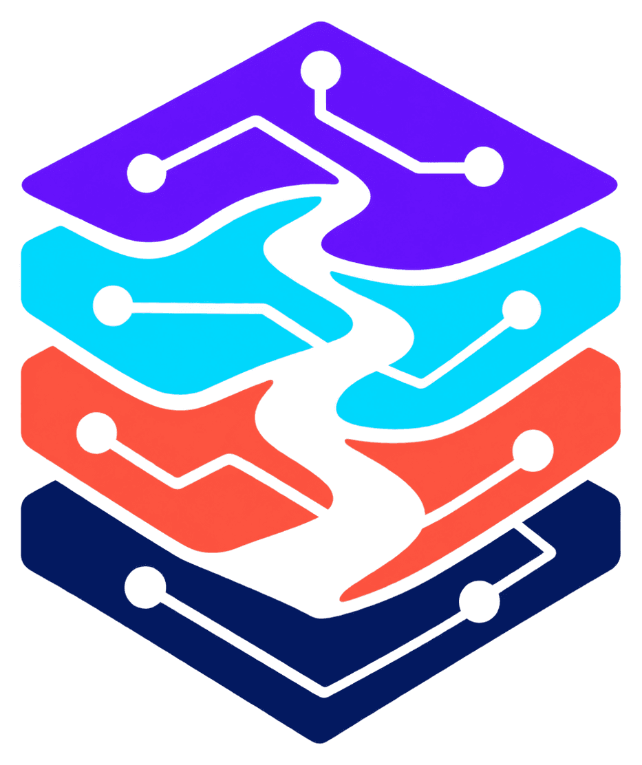 Mazzard Energy layered energy and technology symbol